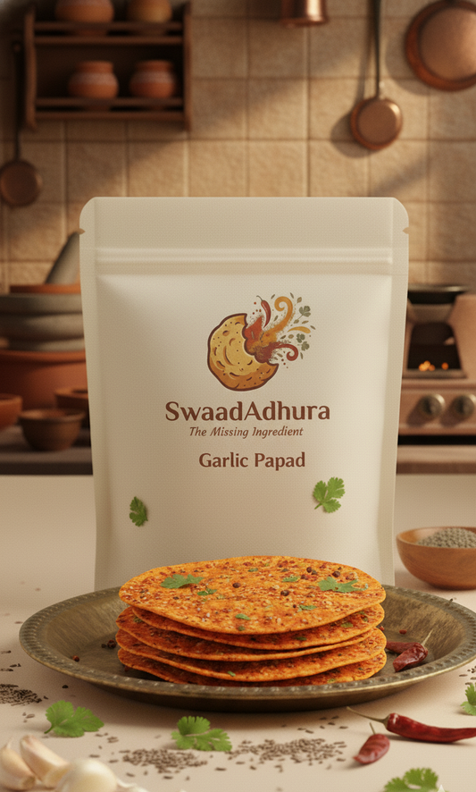 Swaad Adhura™ Garlic Papad | Traditional Handmade Punjabi Papad from Amritsar